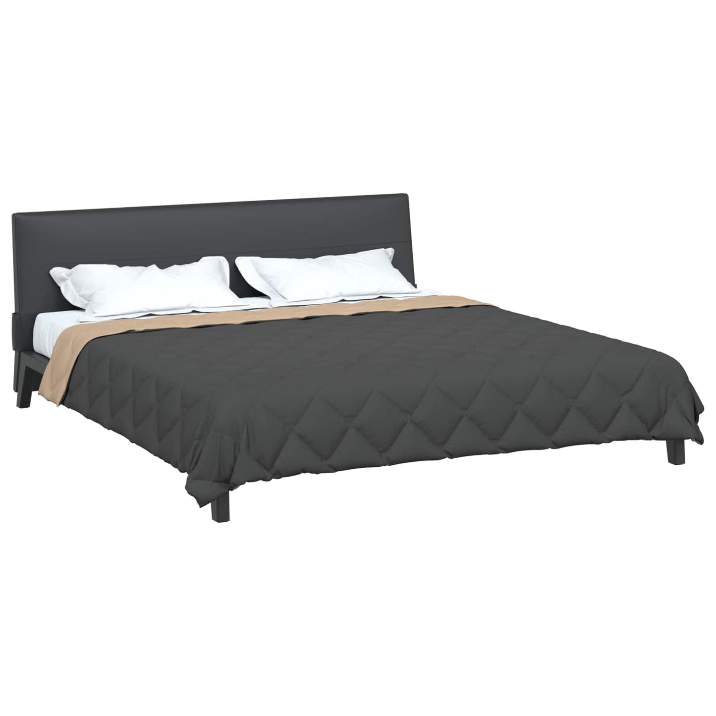 Duvet Estivo Antracite e Talpa 220 x 260 cm Microfibra