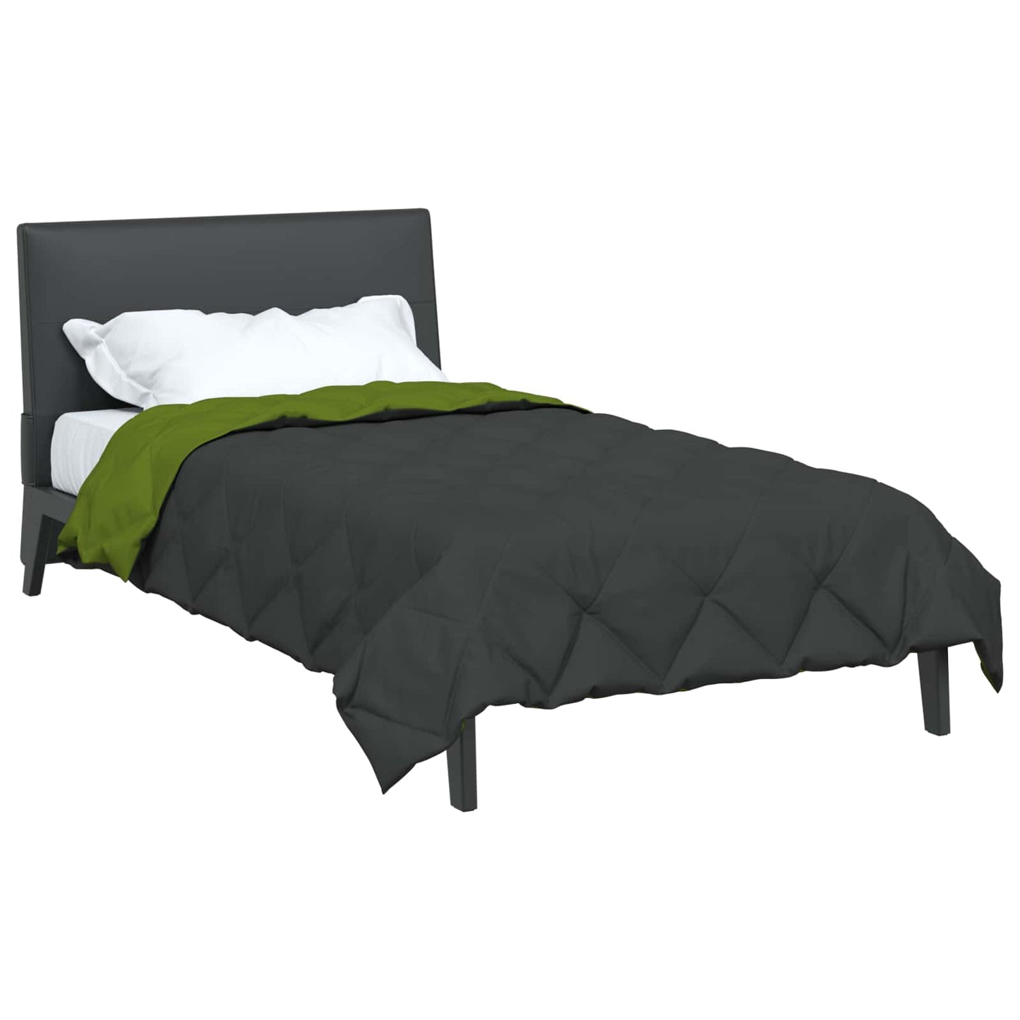 Duvet Estivo Verde e Antracite 220 x 135 cm Microfibra