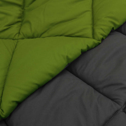 Duvet Estivo Verde e Antracite 220 x 240 cm Microfibra