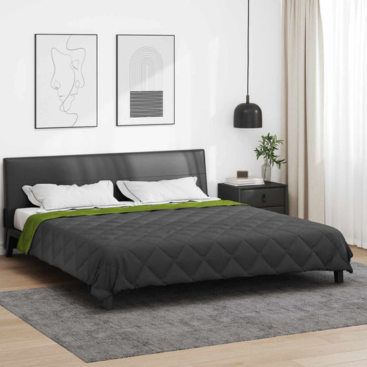 Duvet Estivo Verde e Antracite 220 x 240 cm Microfibra