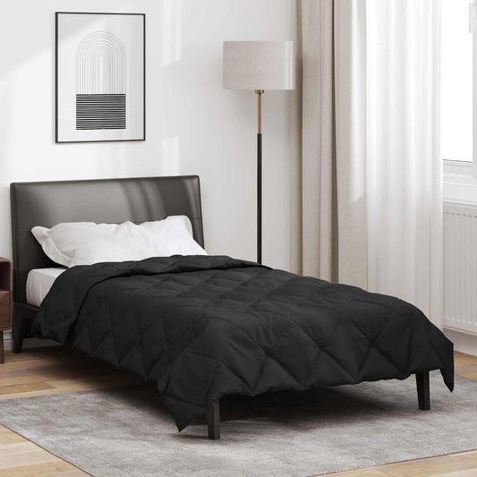 Duvet Estivo Nero 220 x 135 cm Microfibra