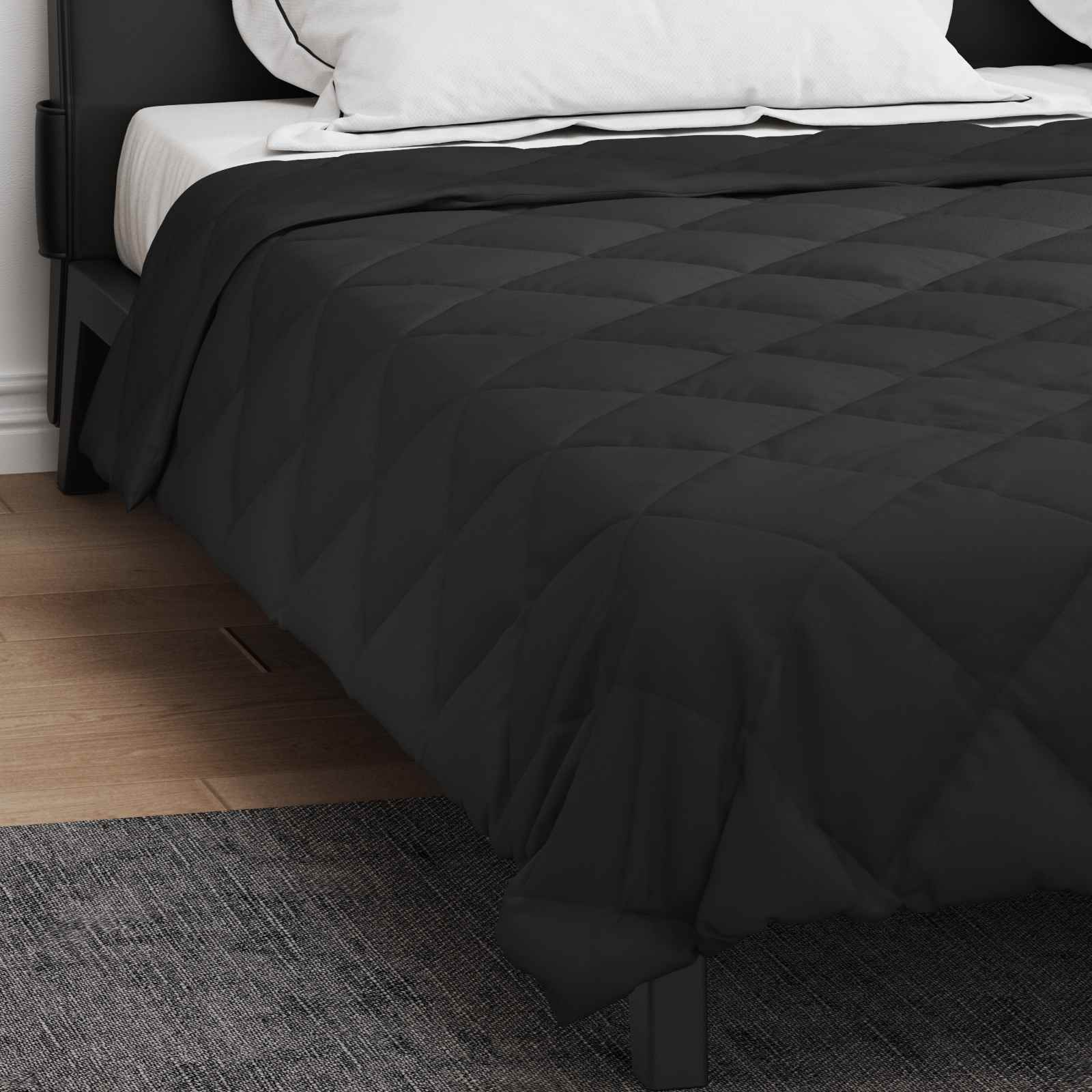 Duvet Estivo Nero 220 x 240 cm Microfibra | homemem39
