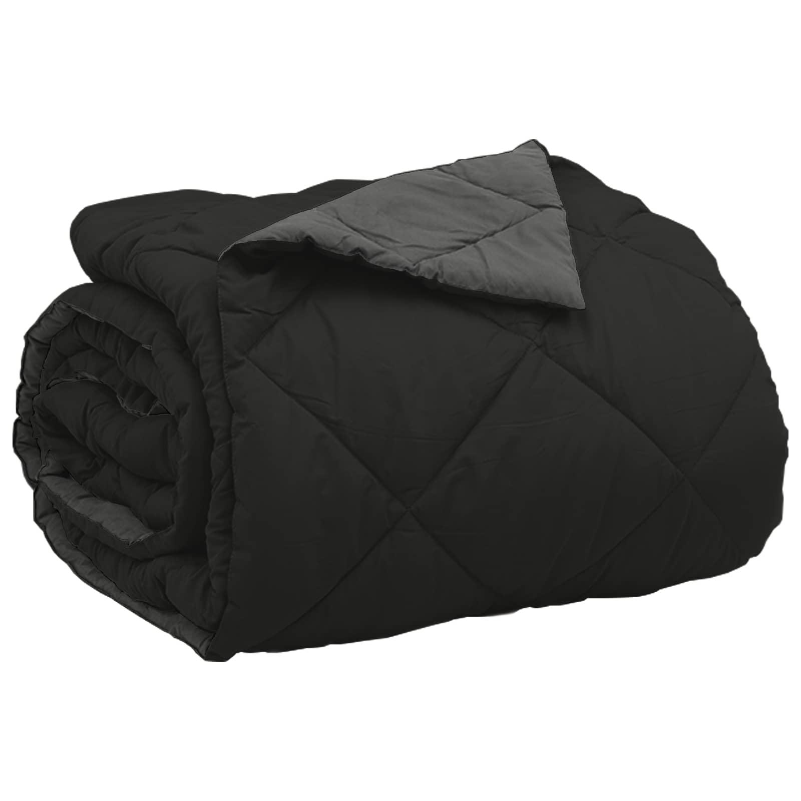 Duvet Estivo Nero e antracite 200 x 200 cm Microfibra | homemem39