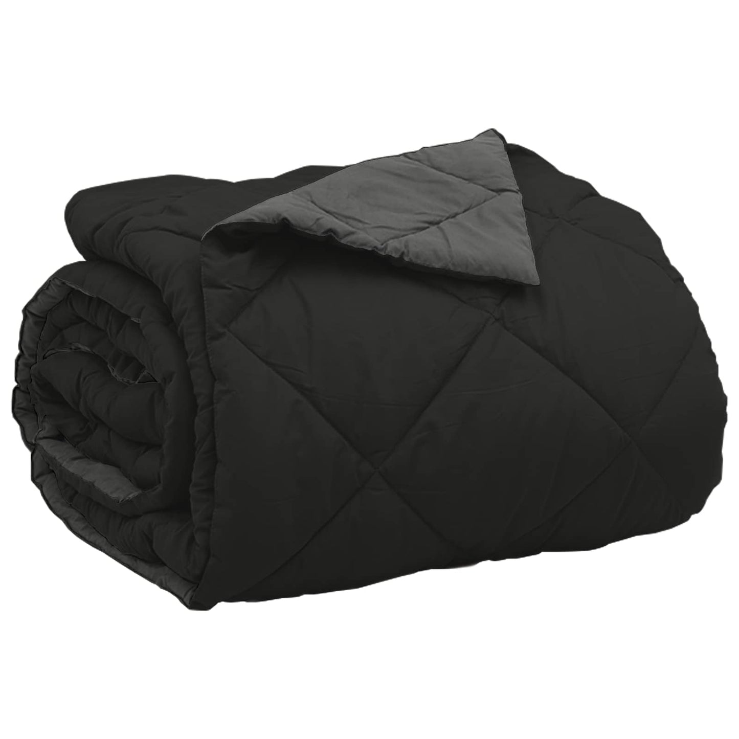 Duvet Estivo Nero e antracite 240 x 200 cm Microfibra | homemem39