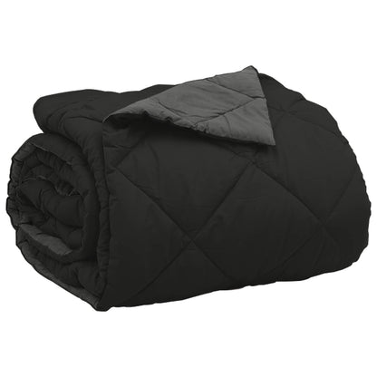 Duvet Estivo Nero e antracite 240 x 200 cm Microfibra | homemem39