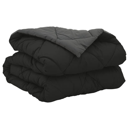 Duvet Estivo Nero e antracite 220 x 140 cm Microfibra