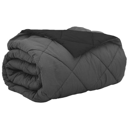 Duvet Estivo Nero e antracite 220 x 260 cm Microfibra