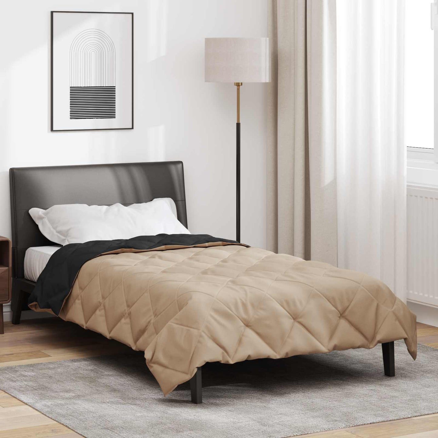 Duvet Estivo Nero e Talpa 200 x 140 cm Microfibra