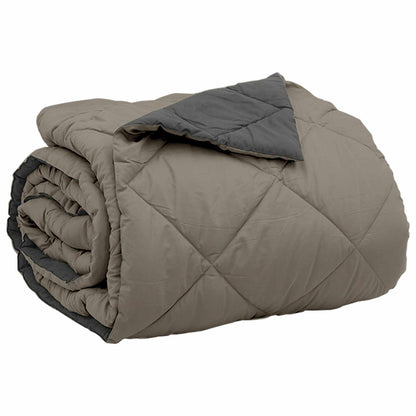 Duvet Estivo Grigio chiaro e Antracite 200 x 200 cm Microfibra