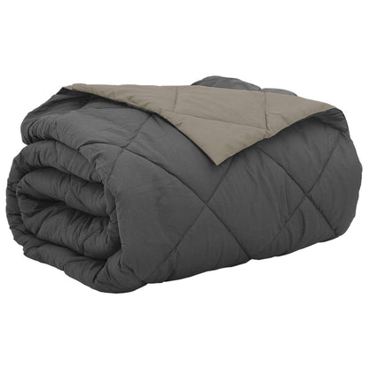 Duvet Estivo Grigio chiaro e Antracite 220 x 260 cm Microfibra