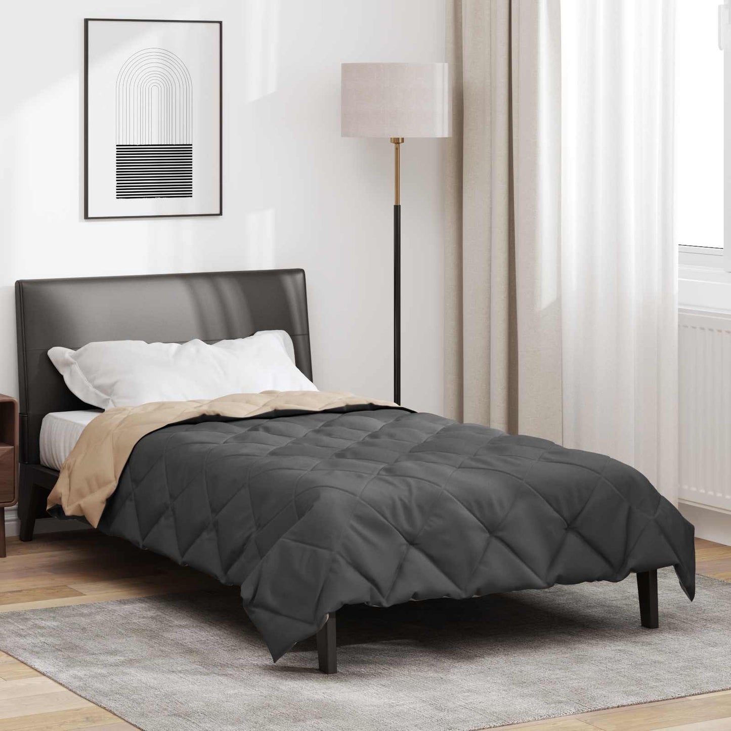 Piumone Completo Annuale Antracite e Talpa 155 x 220 cm | homemem39