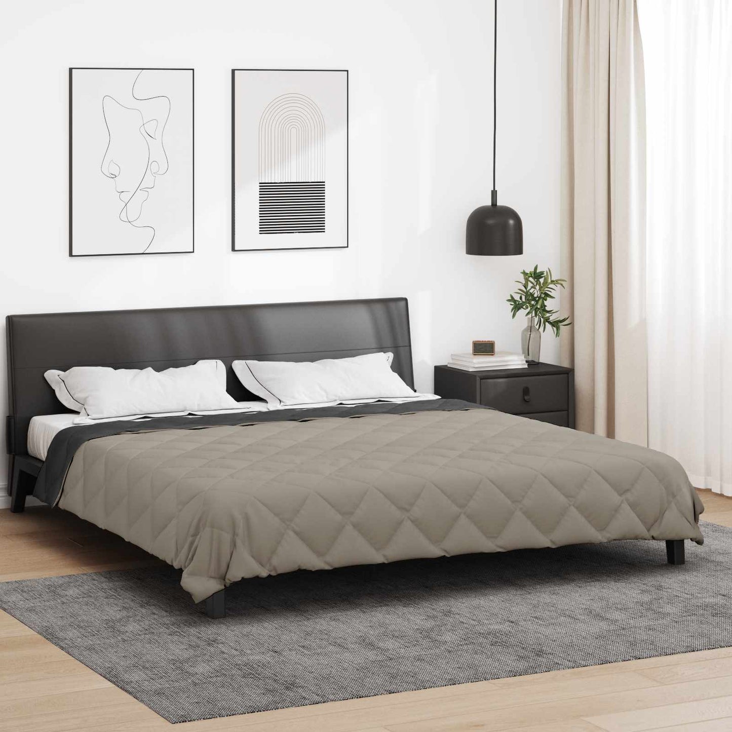 Piumone Completo Annuale Grigio chiaro e Antracite 200 x 200 cm