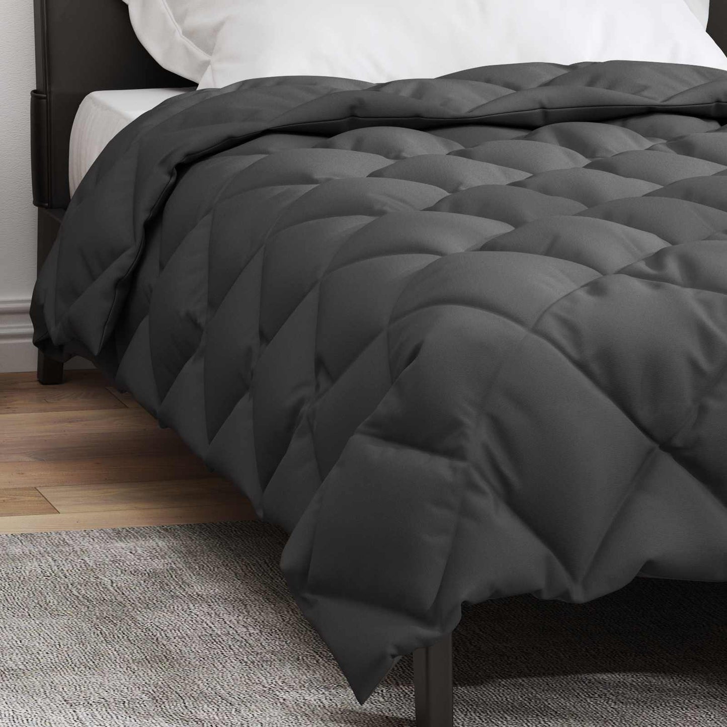 Duvet Invernale Antracite 200 x 135 cm Microfibra