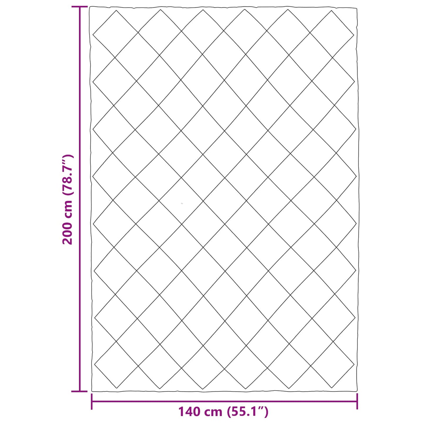Duvet Invernale Antracite 200 x 140 cm Microfibra