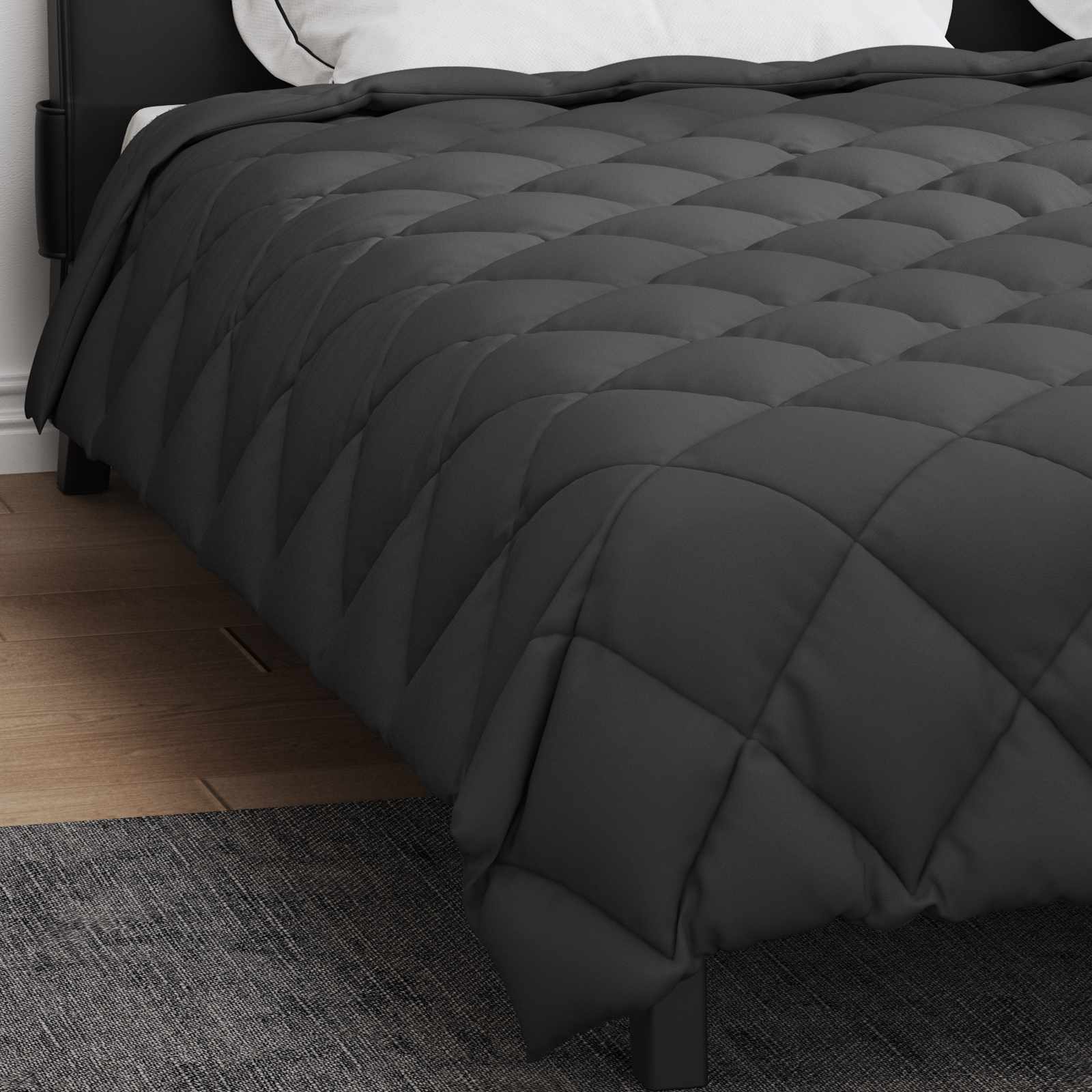 Duvet Invernale Antracite 200 x 200 cm Microfibra | homemem39