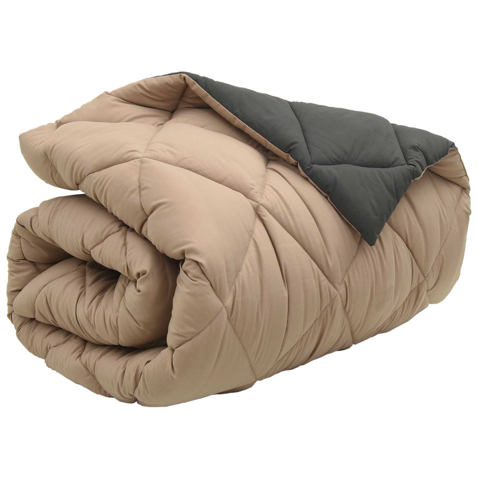 Duvet Invernale Antracite e Talpa 155 x 220 cm Microfibra | homemem39