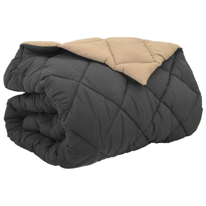 Duvet Invernale Antracite e Talpa 220 x 240 cm Microfibra | homemem39