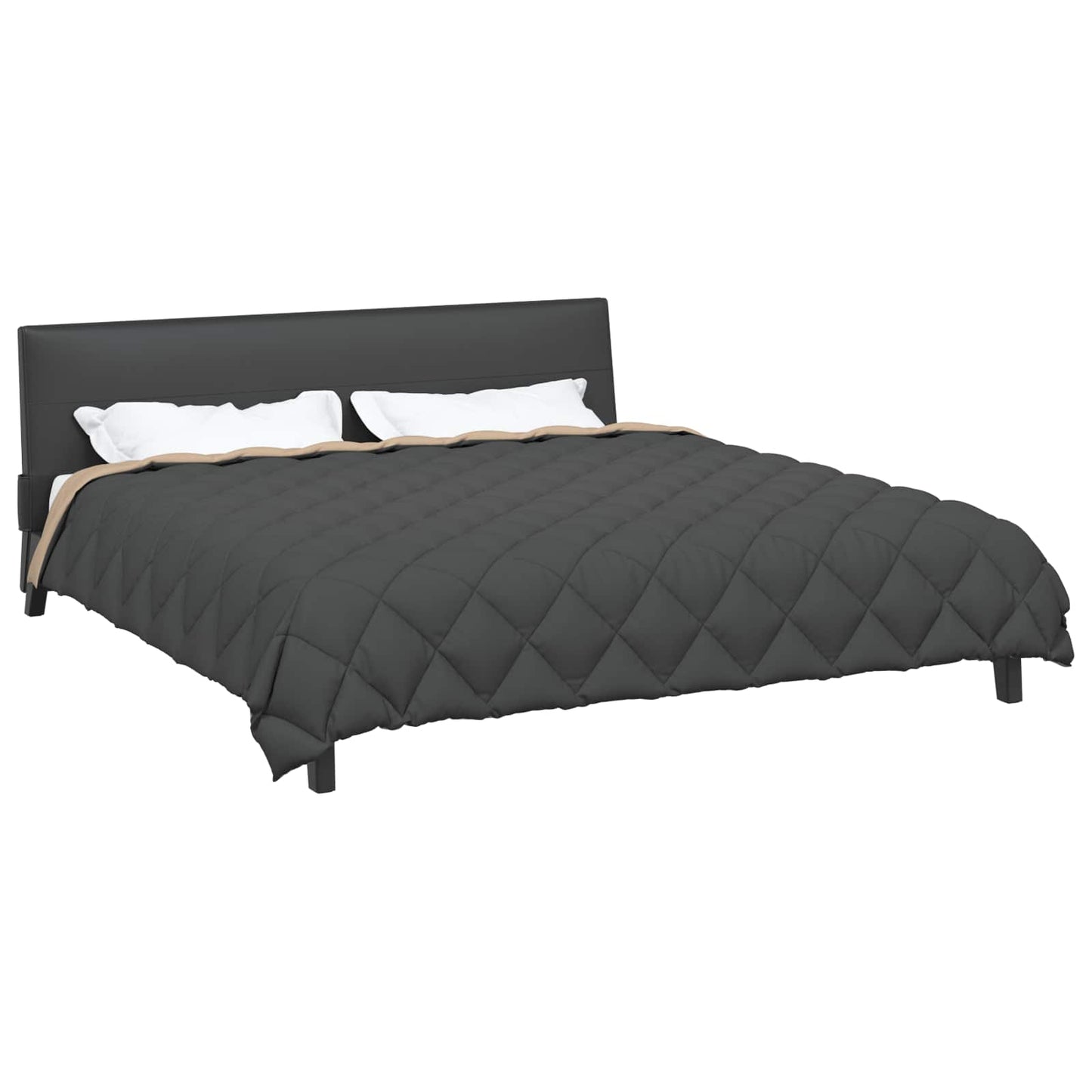 Duvet Invernale Antracite e Talpa 220 x 260 cm Microfibra | homemem39