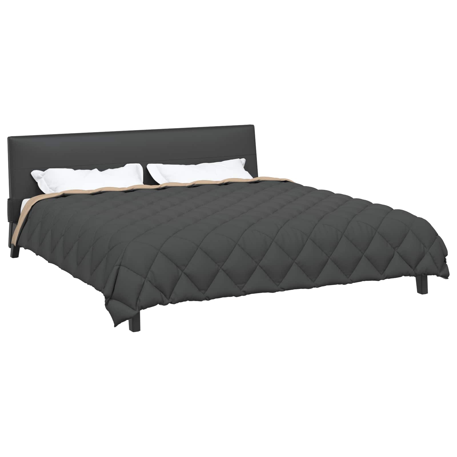 Duvet Invernale Antracite e Talpa 220 x 260 cm Microfibra | homemem39