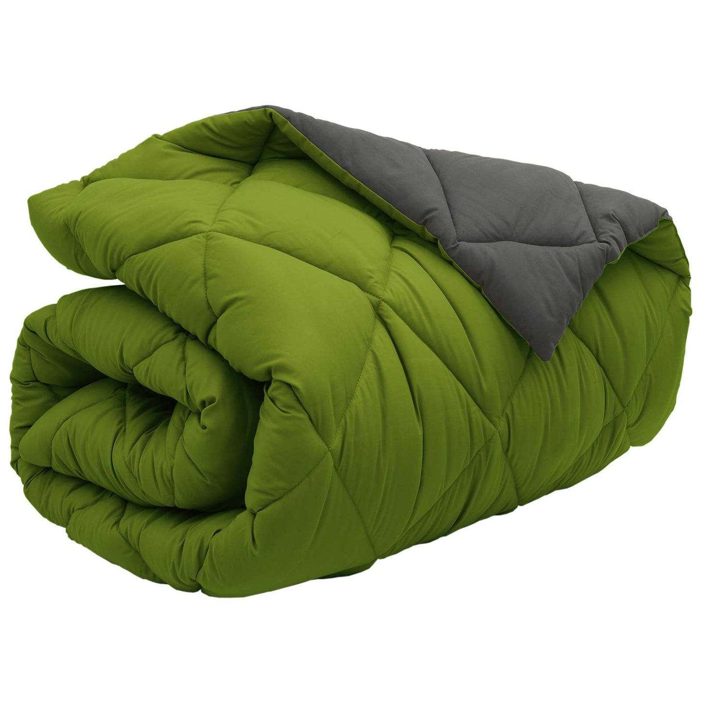 Duvet Invernale Verde e Antracite 200 x 155 cm Microfibra