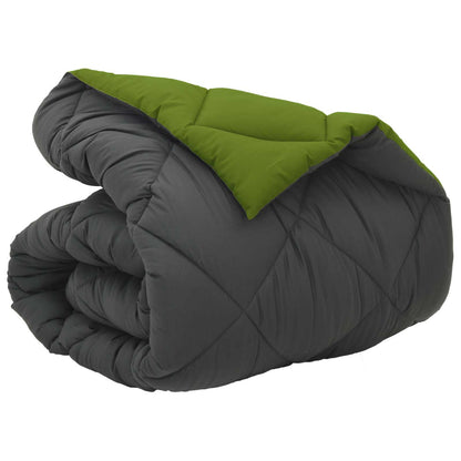 Duvet Invernale Verde e Antracite 155 x 220 cm Microfibra | homemem39
