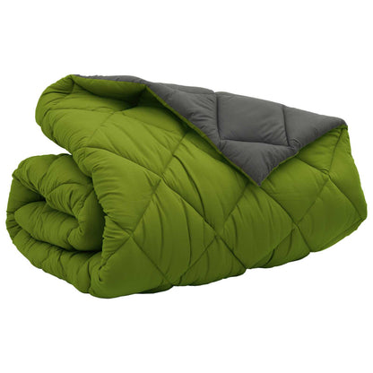 Duvet Invernale Verde e Antracite 240 x 260 cm Microfibra