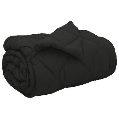 Duvet Invernale Nero 200 x 155 cm Microfibra
