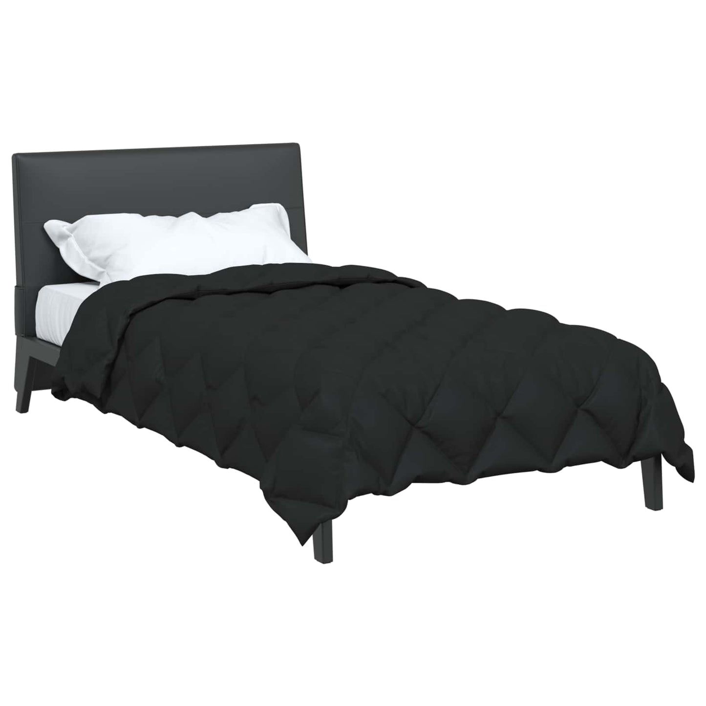 Duvet Invernale Nero 200 x 155 cm Microfibra