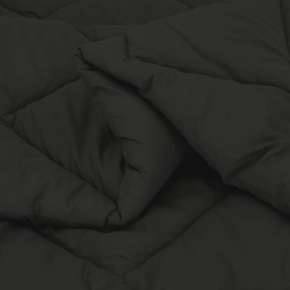 Duvet Invernale Nero 220 x 200 cm Microfibra