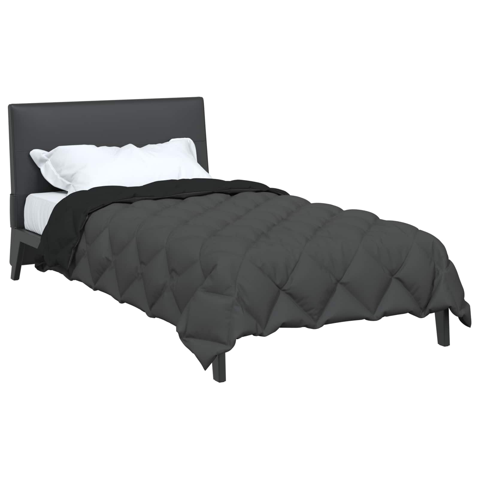 Duvet Invernale Nero e antracite 140 x 200 cm Microfibra | homemem39