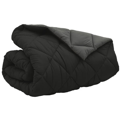 Duvet Invernale Nero e antracite 200 x 240 cm Microfibra | homemem39