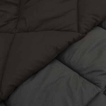 Duvet Invernale Nero e antracite 140 x 220 cm Microfibra | homemem39