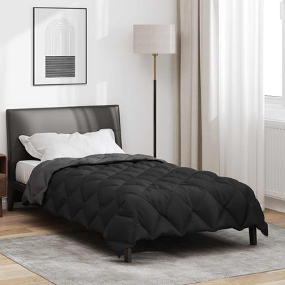 Duvet Invernale Nero e antracite 140 x 220 cm Microfibra | homemem39