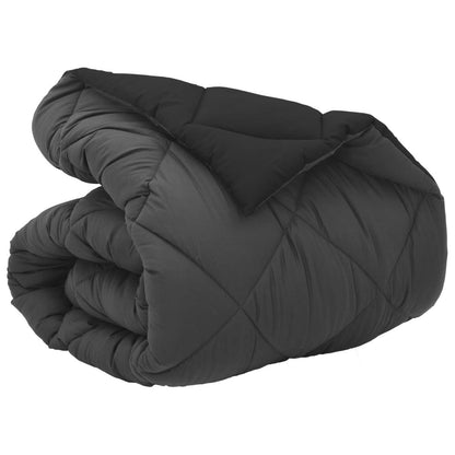 Duvet Invernale Nero e antracite 140 x 220 cm Microfibra | homemem39