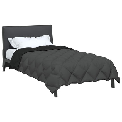 Duvet Invernale Nero e antracite 140 x 220 cm Microfibra | homemem39