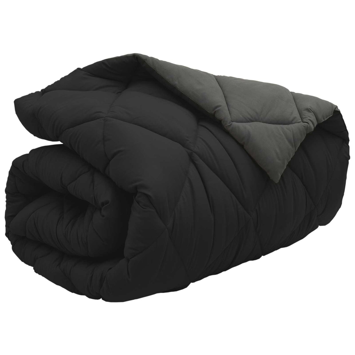 Duvet Invernale Nero e antracite 155 x 220 cm Microfibra | homemem39
