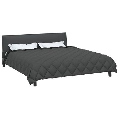 Duvet Invernale Nero e antracite 200 x 220 cm Microfibra | homemem39
