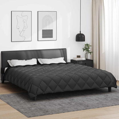 Duvet Invernale Nero e antracite 220 x 260 cm Microfibra | homemem39