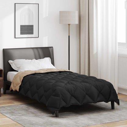 Duvet Invernale Nero e Talpa 200 x 135 cm Microfibra