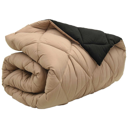 Duvet Invernale Nero e Talpa 220 x 155 cm Microfibra