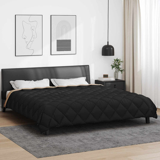 Duvet Invernale Nero e Talpa 220 x 240 cm Microfibra