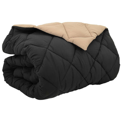 Duvet Invernale Nero e Talpa 220 x 240 cm Microfibra
