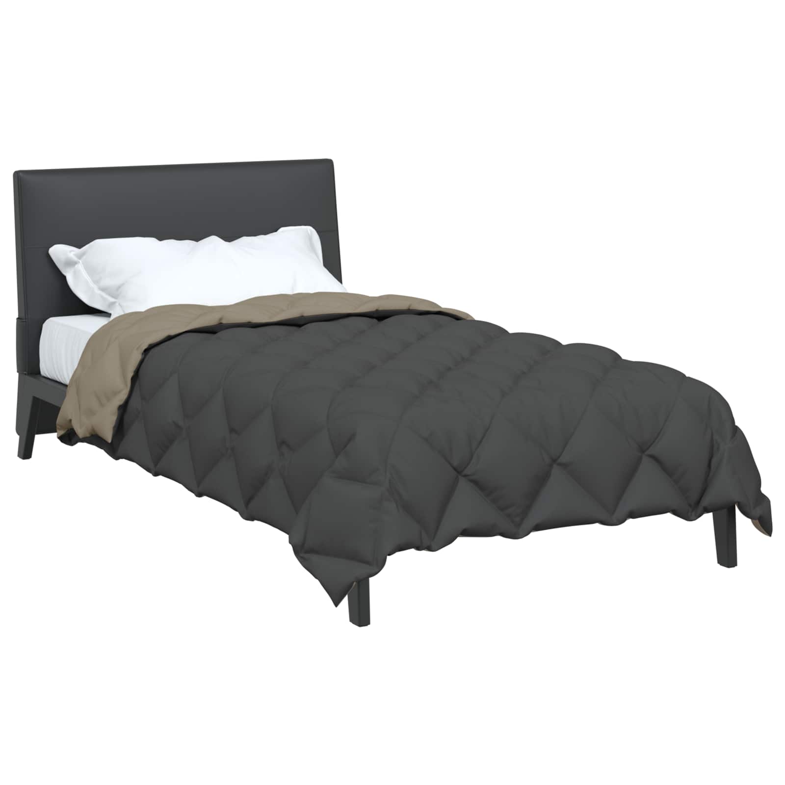 Duvet Invernale Grigio chiaro e Antracite 140 x 220 cm | homemem39