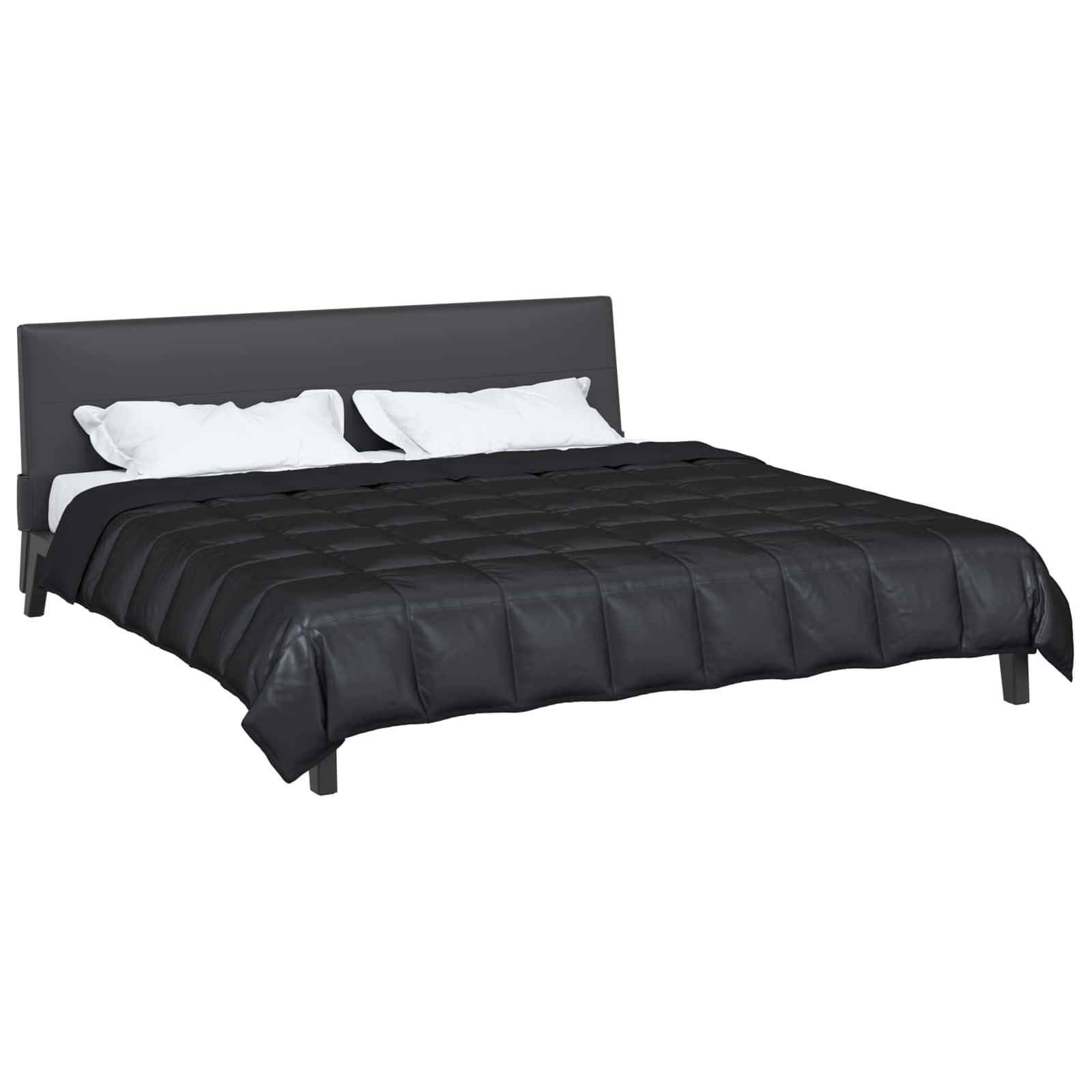 Duvet Estivo Nero 200 x 240 cm Satin e Micropile | homemem39