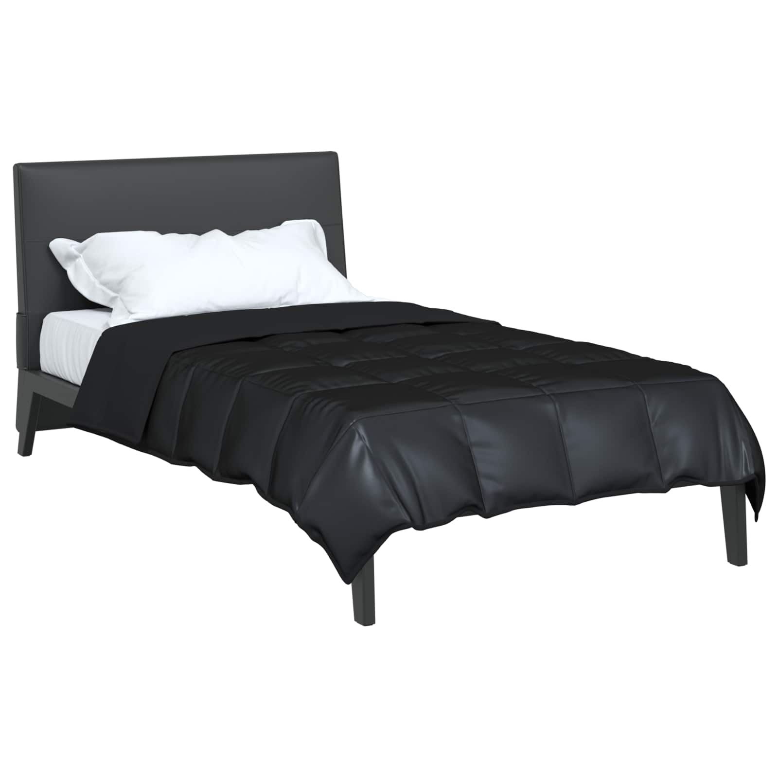 Duvet Estivo Nero 135 x 220 cm Satin e Micropile | homemem39
