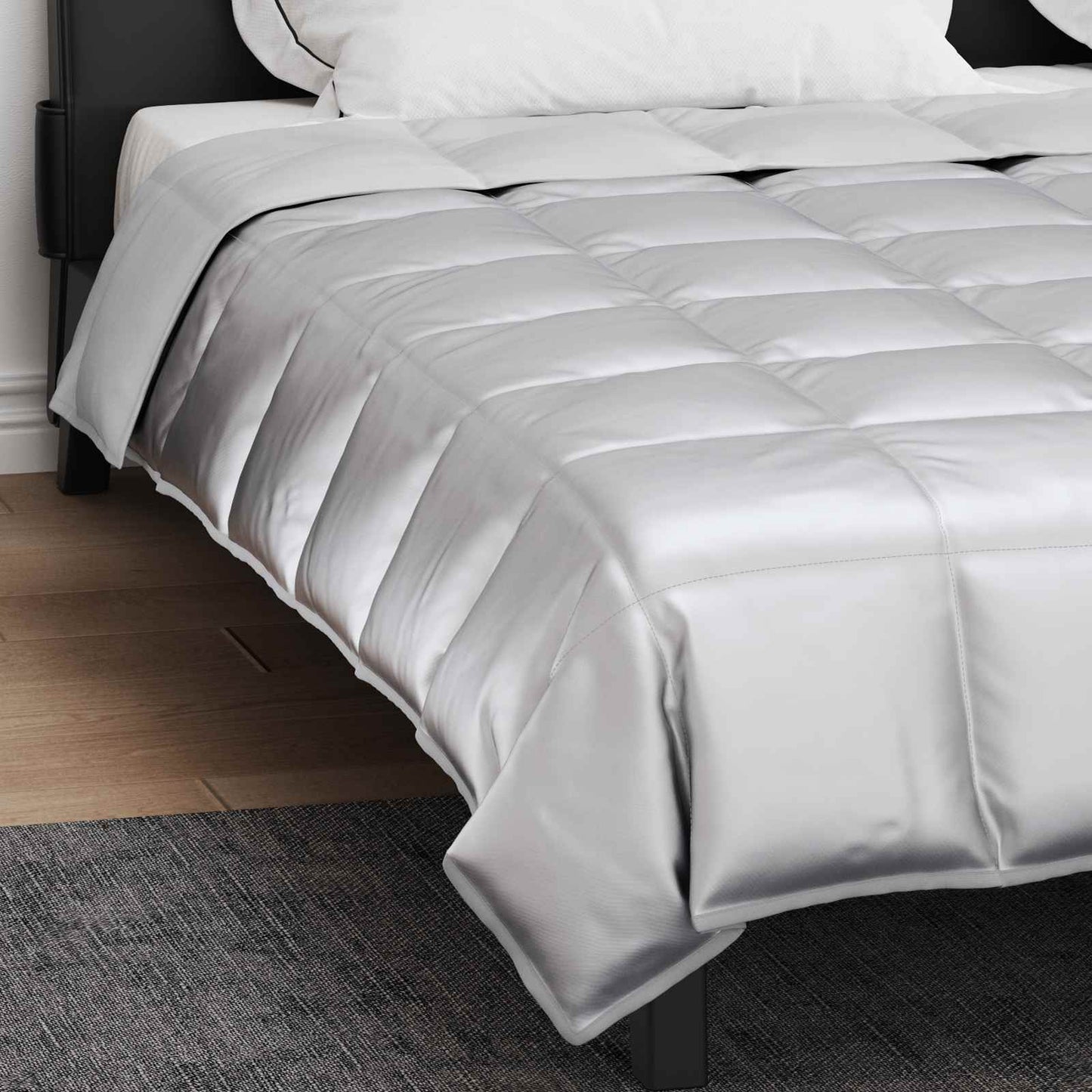 Piumone Completo Annuale Argento 200 x 220 cm Satin e Micropile