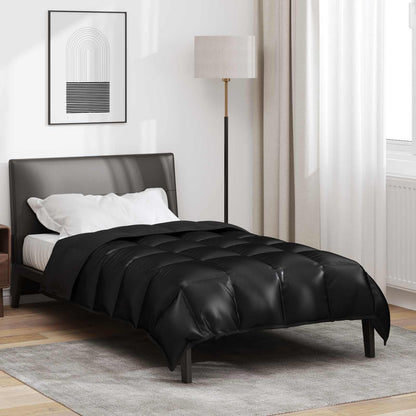 Duvet Invernale Nero 200 x 135 cm Satin e Micropile
