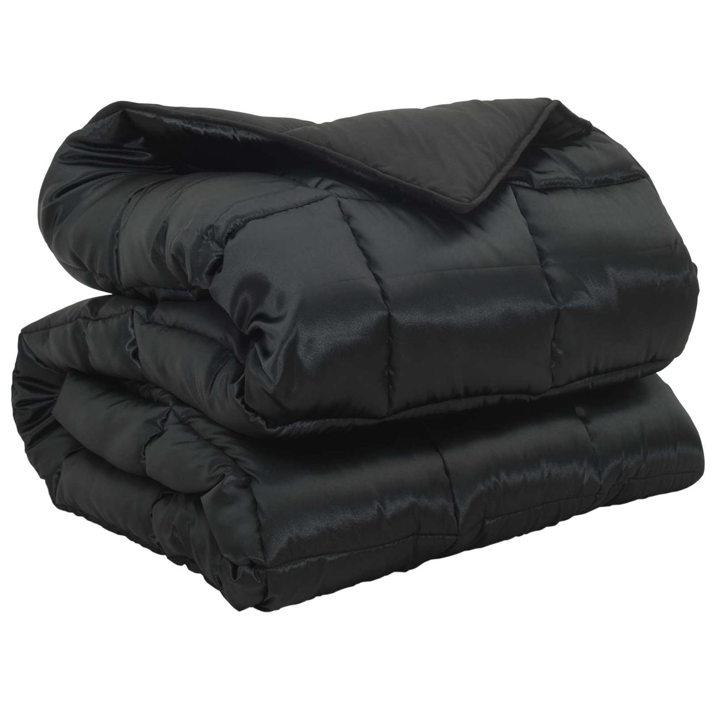 Duvet Invernale Nero 200 x 200 cm Satin e Micropile | homemem39