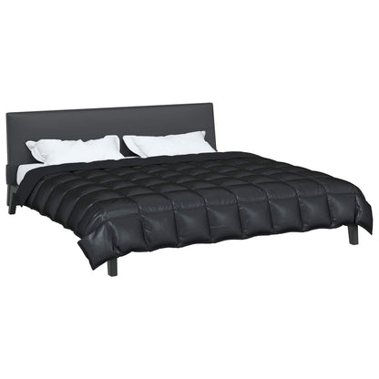 Duvet Invernale Nero 200 x 200 cm Satin e Micropile | homemem39