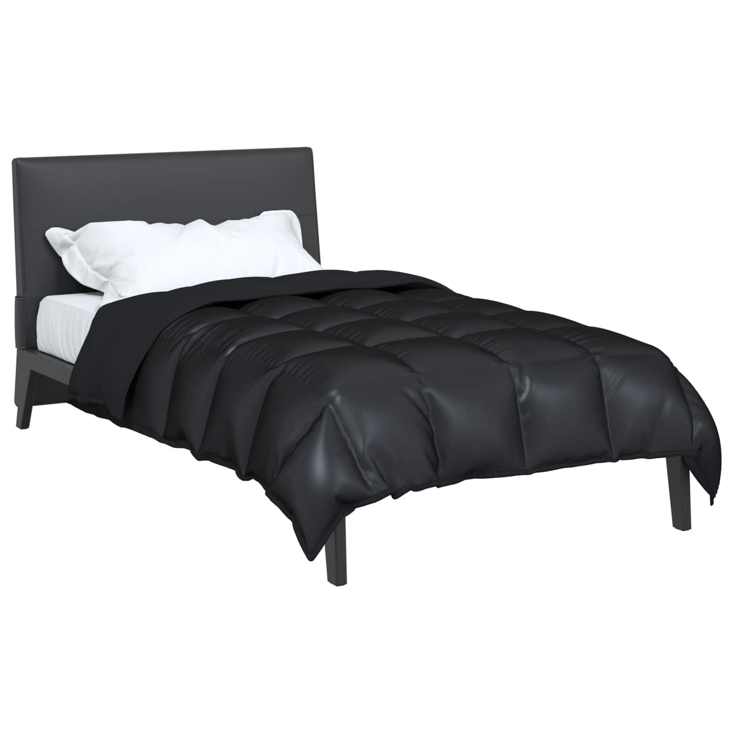 Duvet Invernale Nero 220 x 140 cm Satin e Micropile